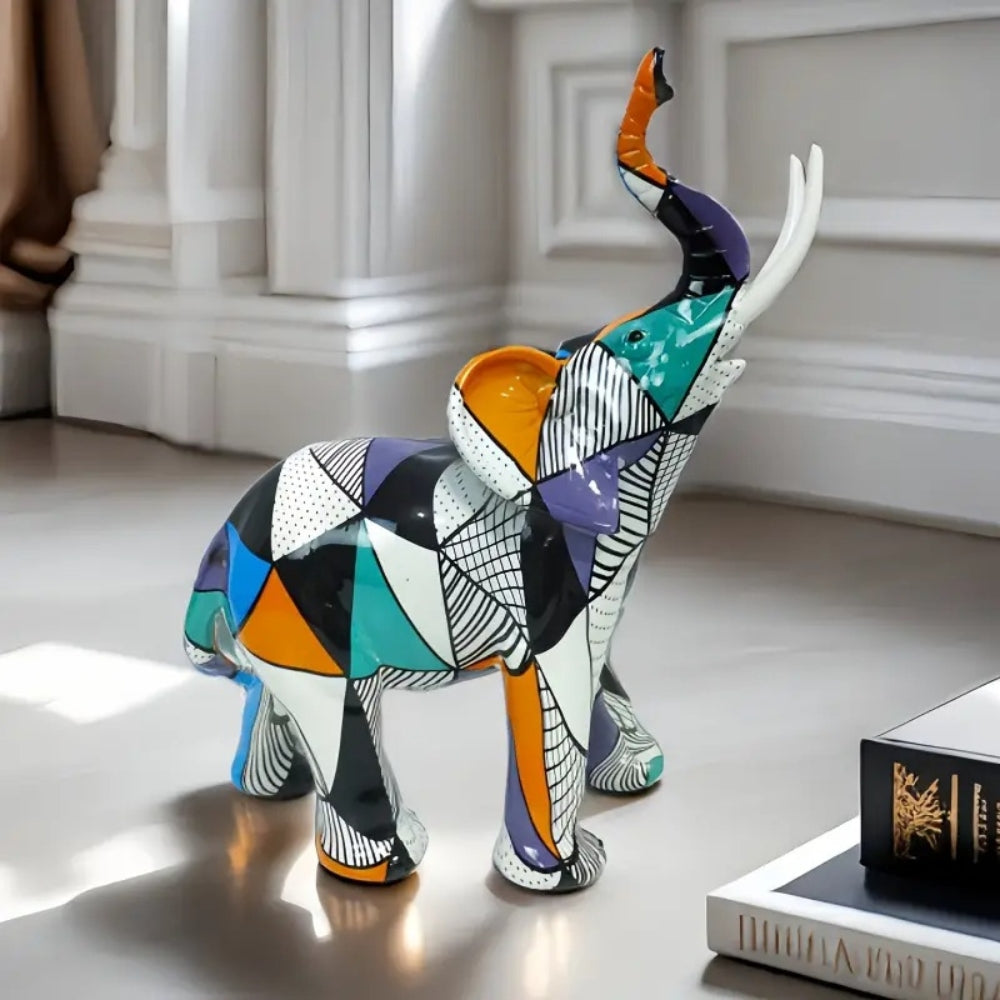 Luxury Abstract Elephant Figurine — lifestyle shot