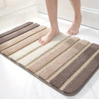 Lumiére Striped Absorbent Bath Mat — size and scale reference