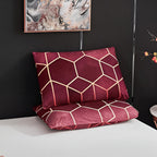 Golden Cosmo Hive | 3pcs Quilt Cover Sets — product detail view