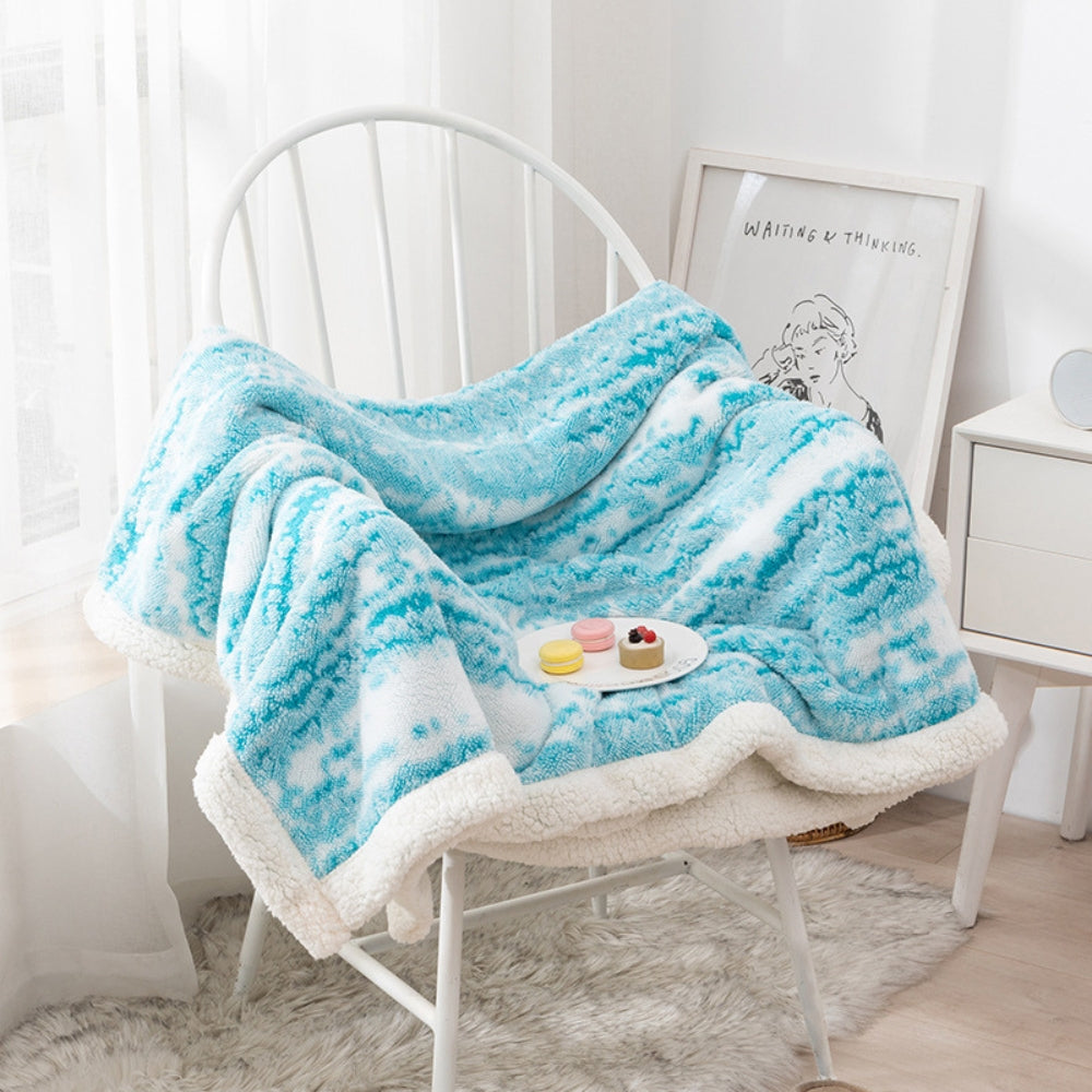 Seraphina Velvet Sherpa Blanket — material texture close-up