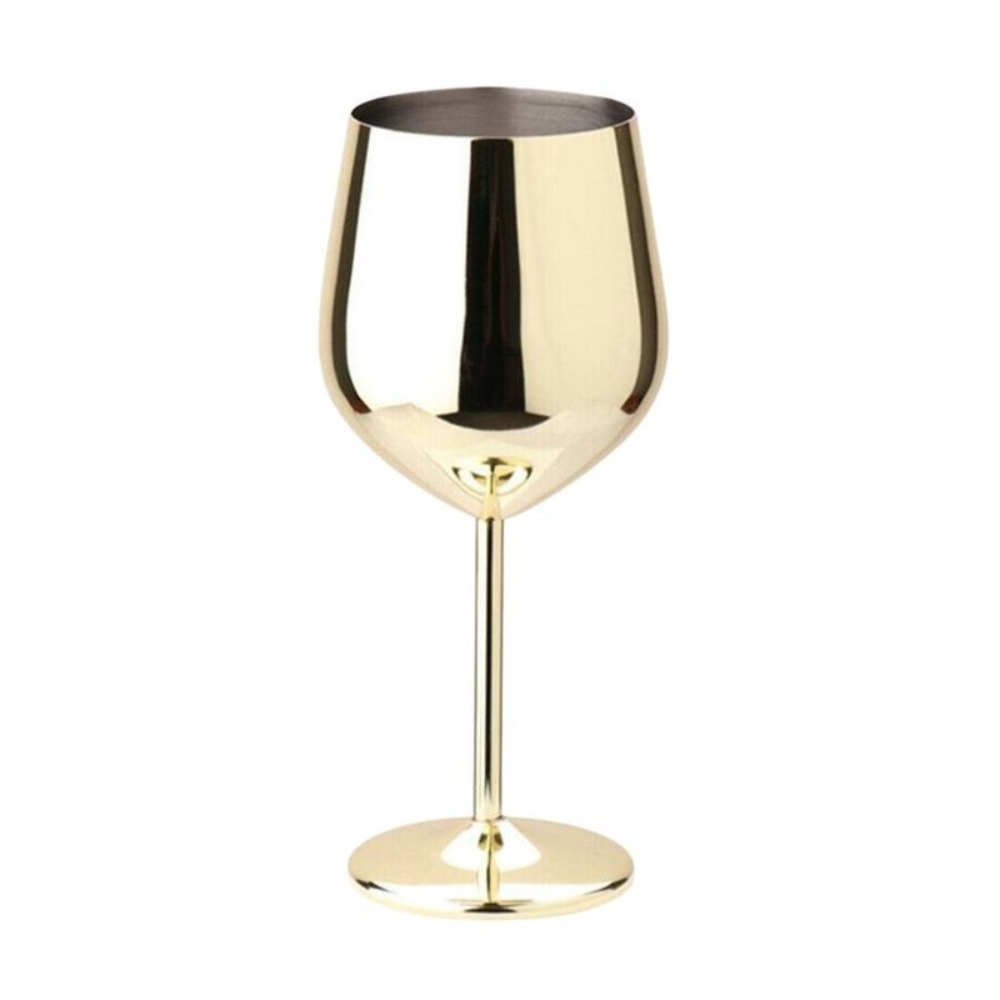 Lustrous Stainless Steel Wine Glass — alternate angle view