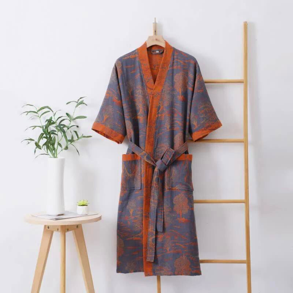 Gentle Breeze Cotton Gauze Robe — alternate angle view