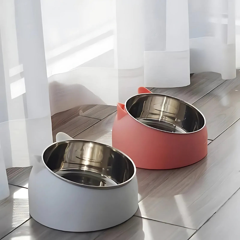 PurrfectAngle Pet Feeding Bowl — product in use