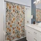 Flourish Bloom Shower Curtain — product detail view