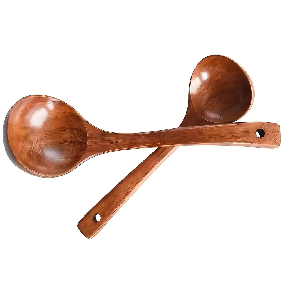 Natural Wooden Soup Spoon — product close-up