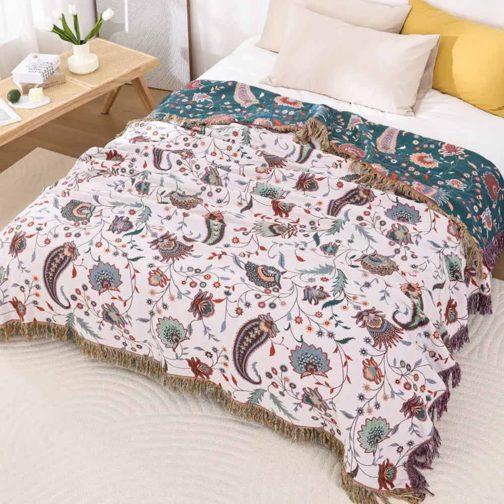 Liora Vintage Reversible Soft Blanket — product detail view