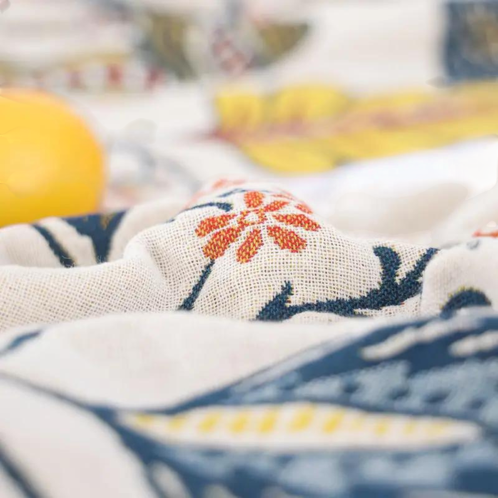 Reversible Floral Cotton Throw — view 5