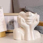 Half Face Modern Flower Vase — product in use