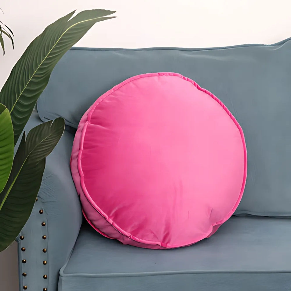 Lavish Velvet Round Cushion — material texture close-up