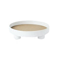 Modern Round Wooden Barbara Tray — size and scale reference