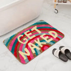 Ultra-Soft "GET NAKED" Bath Mat — lifestyle shot