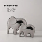 Glossy Modern Elephant Figurine — alternate angle view