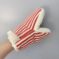 Striped Heat-Resistant Kitchen Mitts — alternate angle view