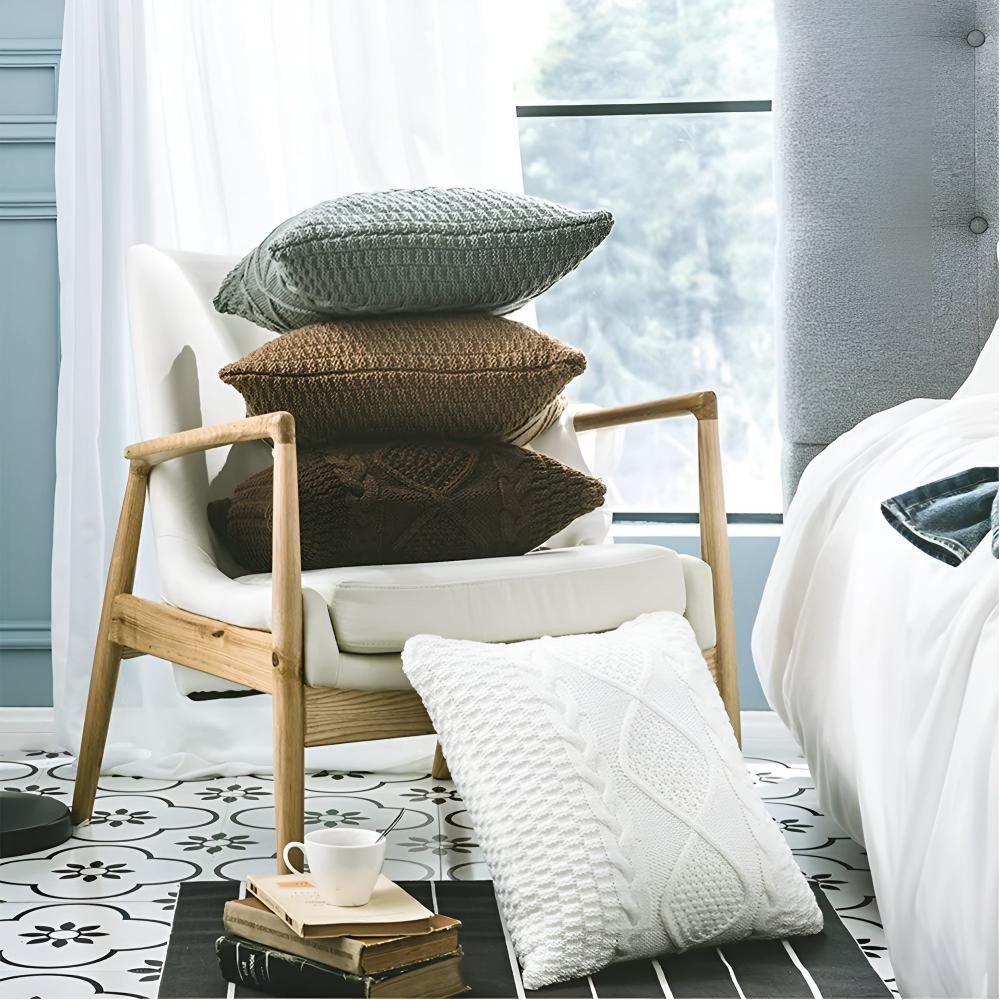 Braided Knitted Cushion Cover — product detail view