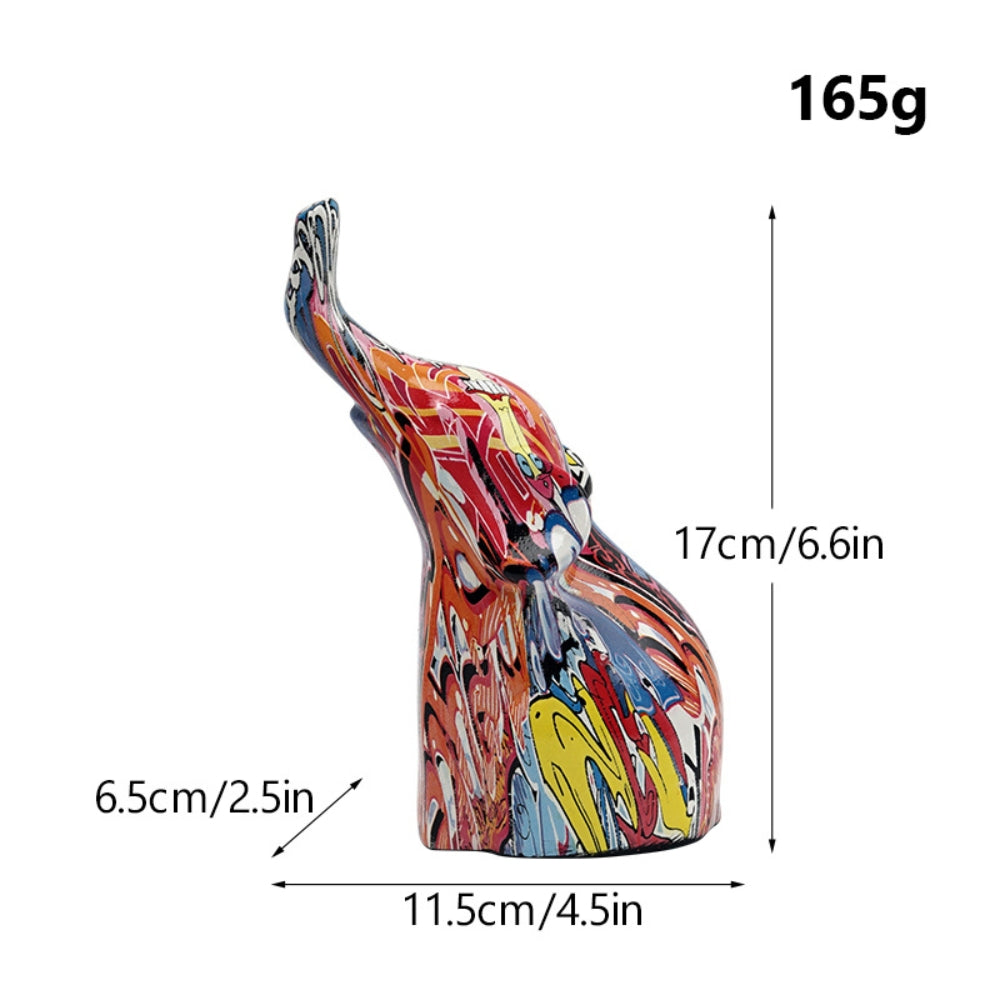 Graffiti Elephant Resin Figurine — product in use
