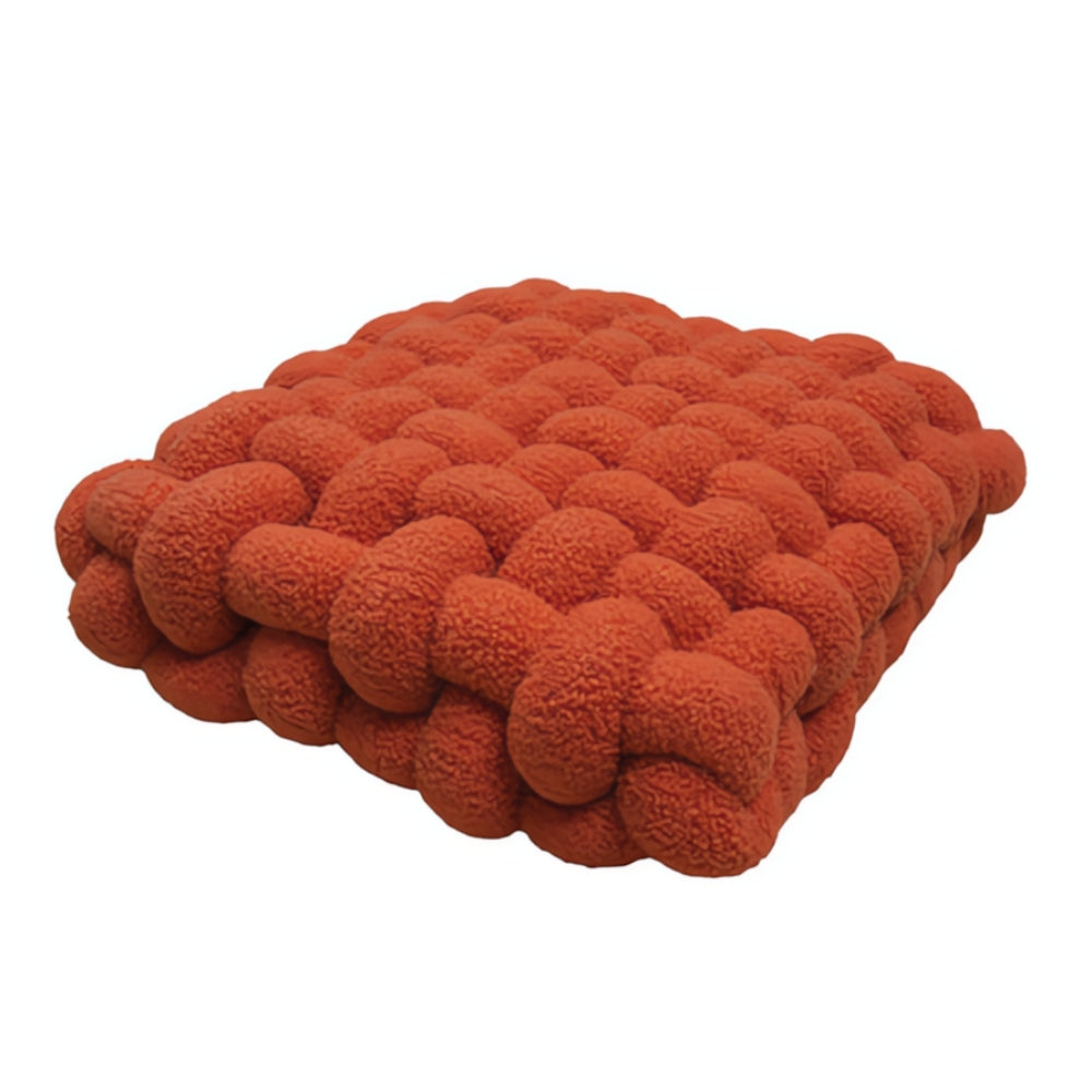 Plush Woven Knot Boucle Cushion — alternate angle view