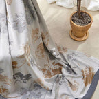 Elegant Leaf Bamboo Fiber Cooling Blanket — product close-up
