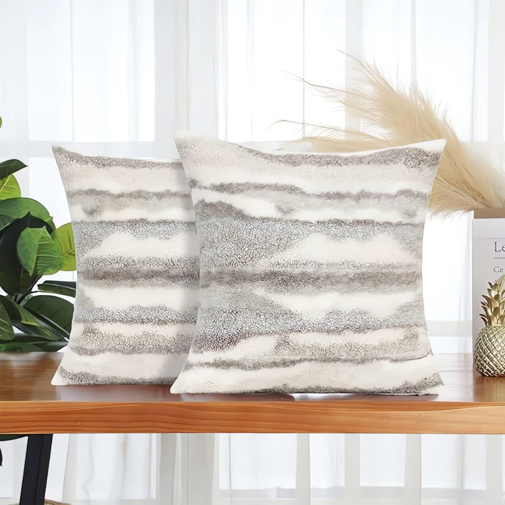 Marble Inspired Plush Cushion Cover — product close-up