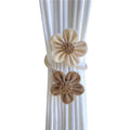 Floral Hemp Curtain Tie Back | 2Pcs Set — alternate angle view