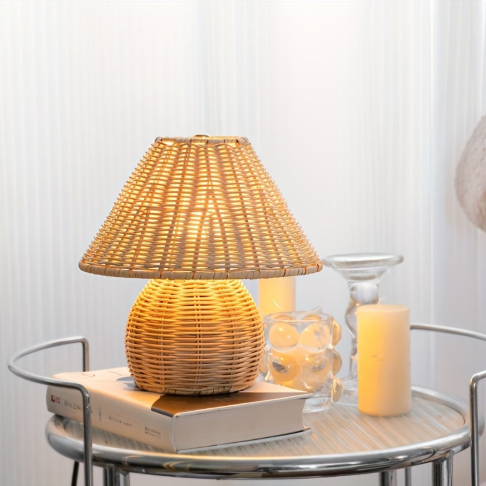 Noya Rattan Table Lamp Home Decor — product close-up