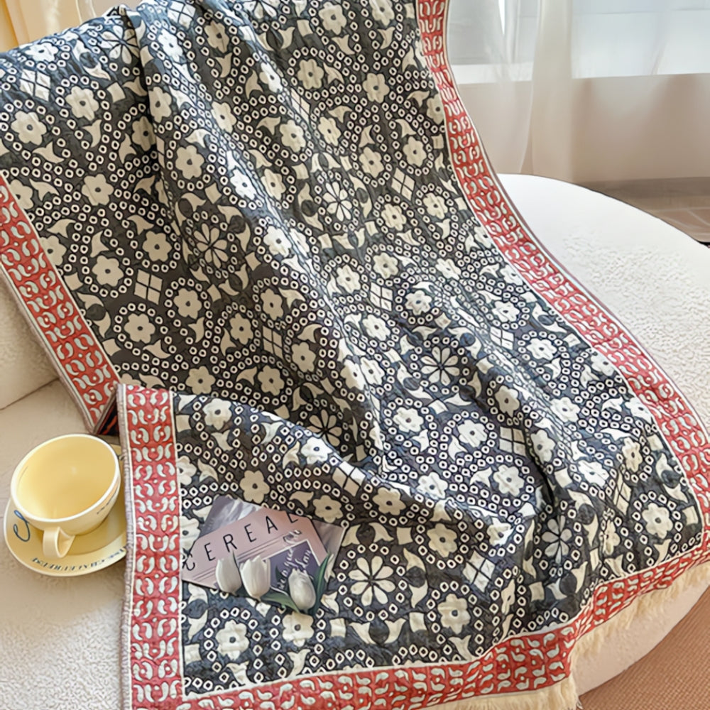 Midnight Swirls Cotton Towel — alternate angle view