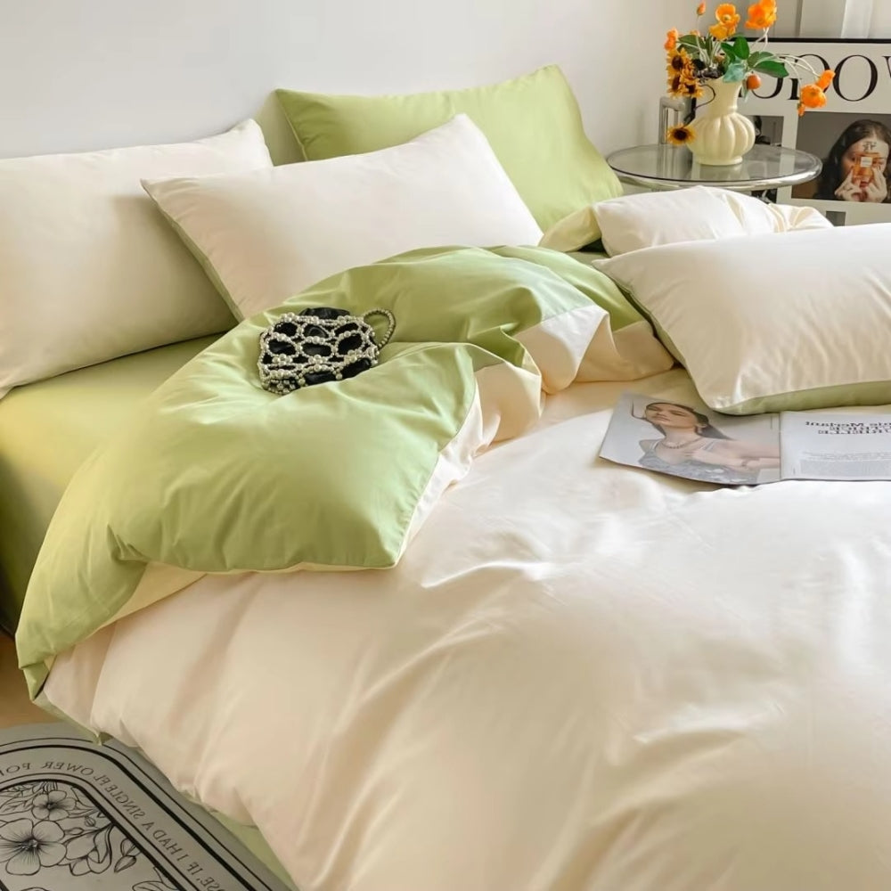 Lustova Cotton Quilt Cover | 3pcs Set — product feature detail