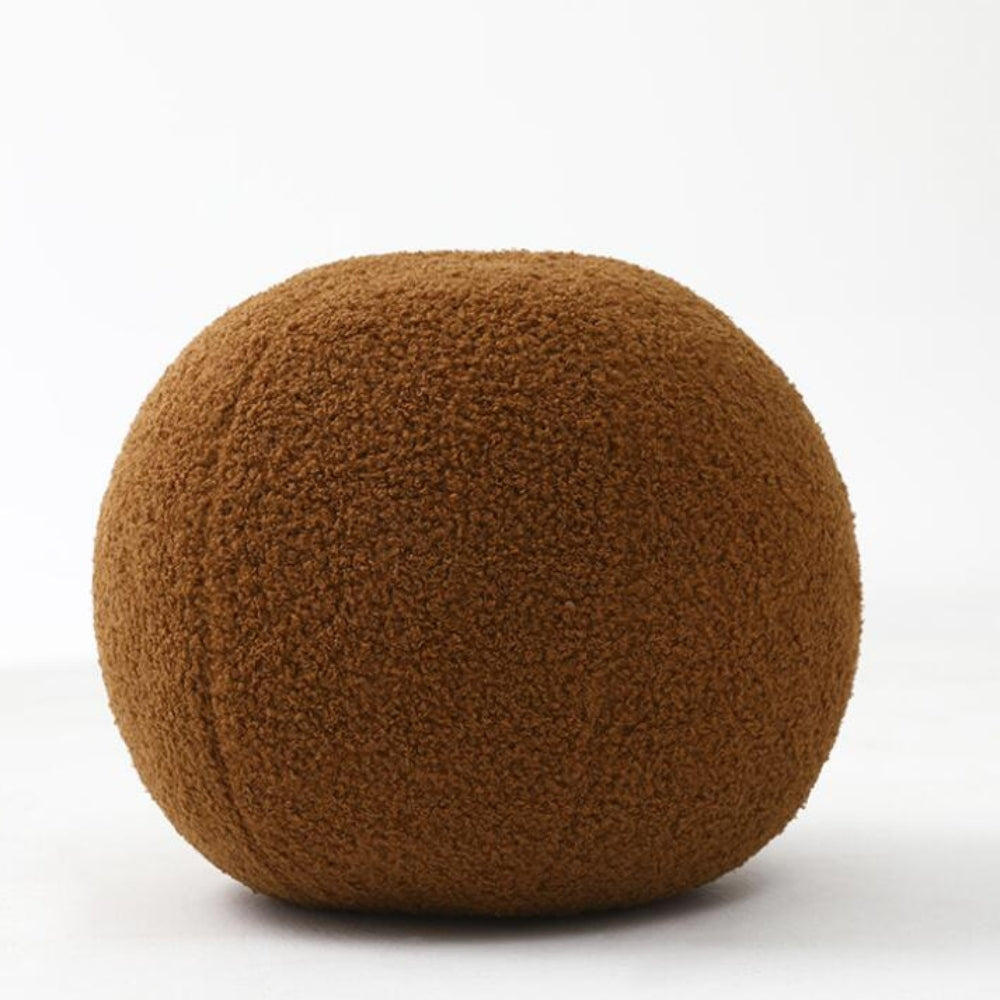 Plush Ball Shaped Boucle Cushion — lifestyle shot