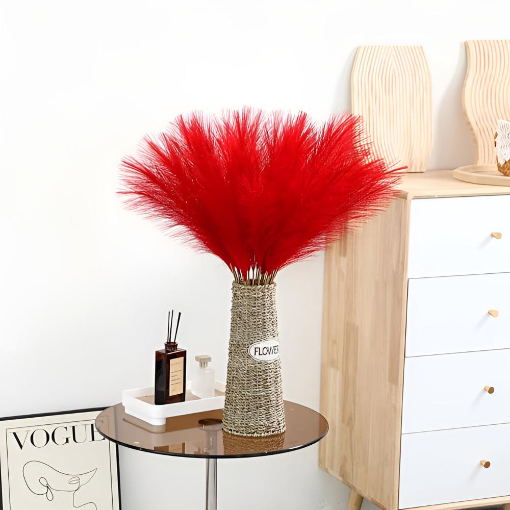 Stylish Faux Pampas Grass Stems | 3 Pcs — product feature detail