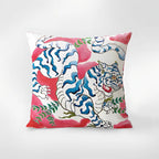 Zebra Tapestry Tassel Cushion Cover — lifestyle shot