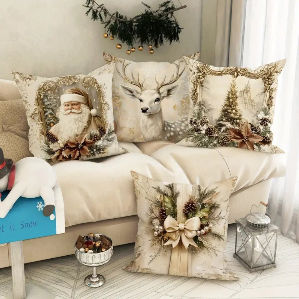 Golden Velvet Christmas Cushion Covers — main product photo