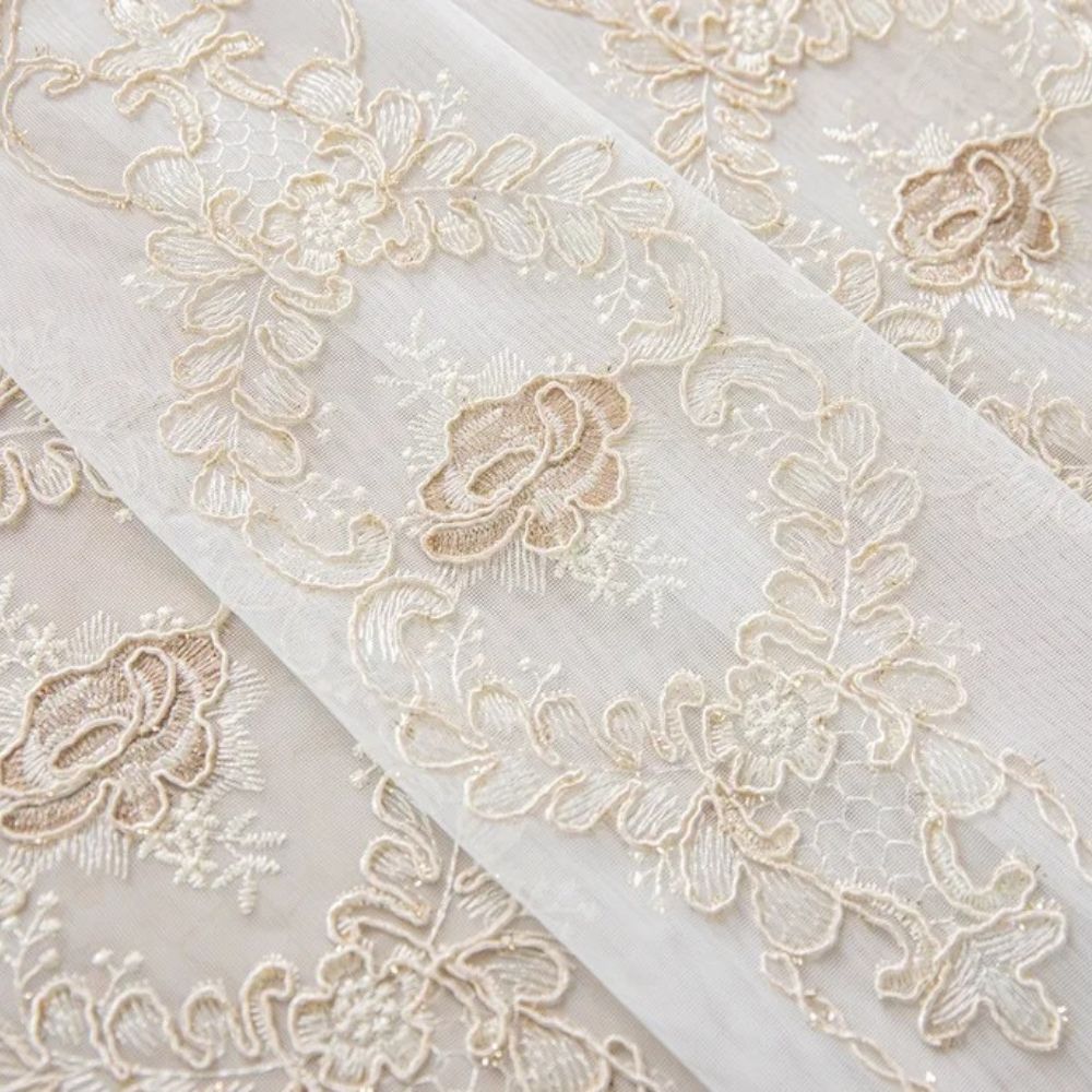 Elyvia Embroidered Classic Sheer Lace Curtain — additional view