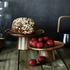 High Stand Wooden Cake Plate — size and scale reference