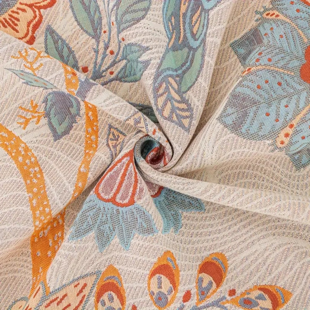 Vineyard Blossom Reversible Cotton Blanket — product close-up