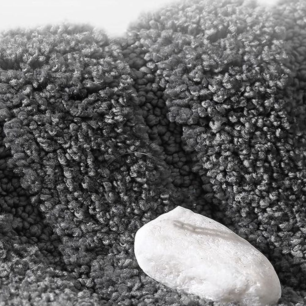 Cloud Luxe Flocked Bath Mat — product close-up