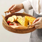 Handcrafted Rattan Serving Tray — product detail view