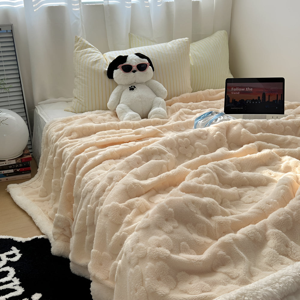 Cloud Flower Snuggle Blanket — product close-up