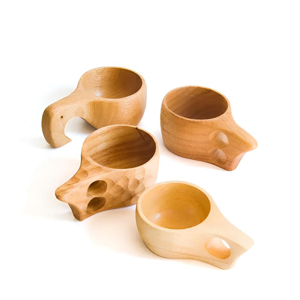 Rubberwood Artisan Mug Collection — product feature detail