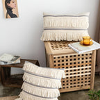 Bohemian Fringe Tassel Cushion Covers — size and scale reference