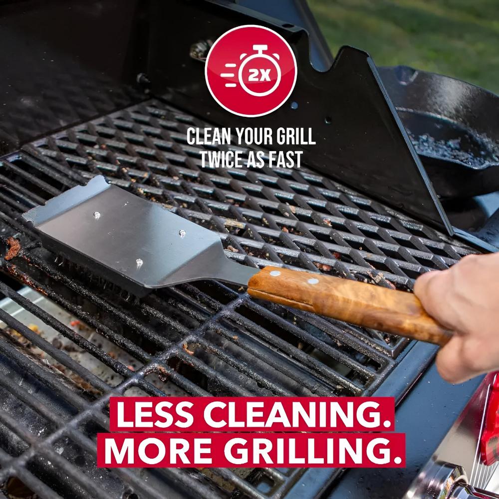 Stainless Grill Brush and Scraper — product close-up