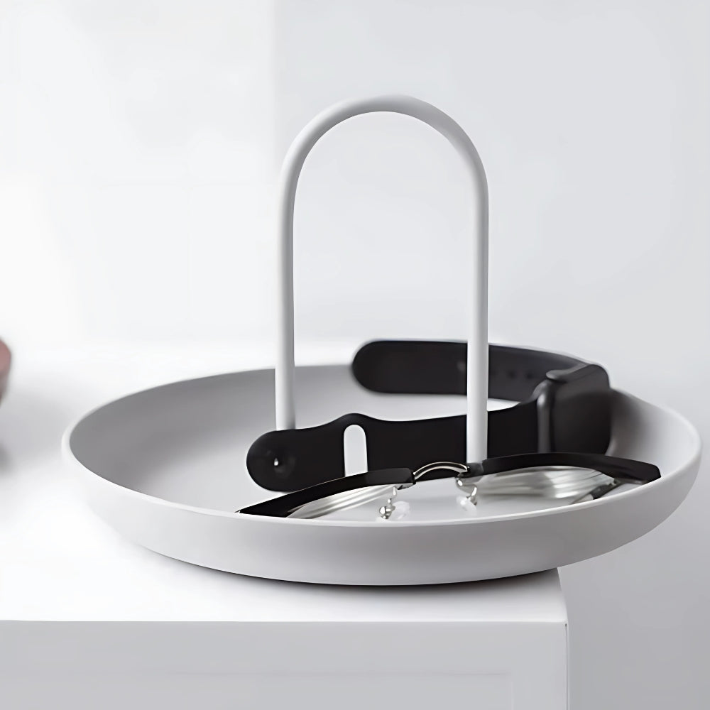 Chic Round Storage Tray Organizer — lifestyle shot