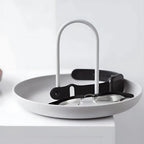 Chic Round Storage Tray Organizer — lifestyle shot
