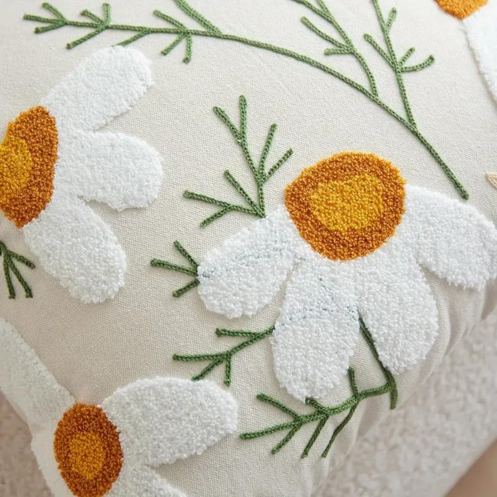 Elegant Plant Patterned Cushion Cover — additional view