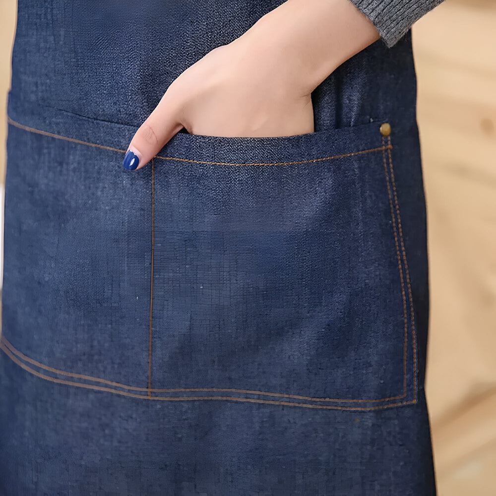 Adjustable Denim Apron — alternate angle view