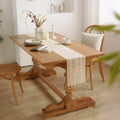 Rustic Crochet Bloom Table Runner — alternate angle view