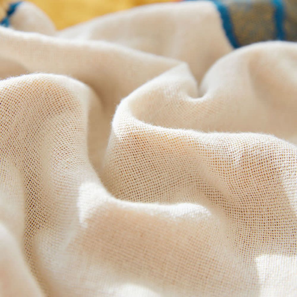 Ethereal Cotton Floral Bird Blanket — alternate angle view