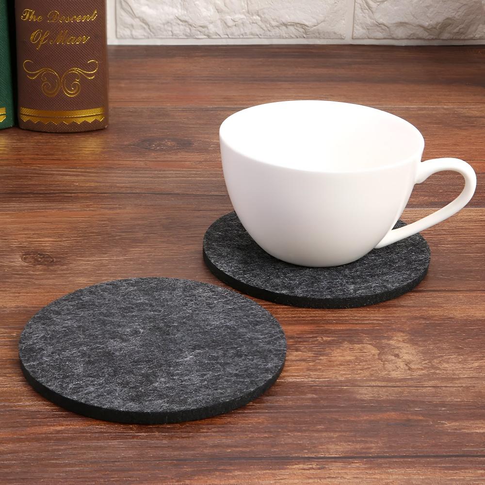 Premium Felt Coaster Set — product in use