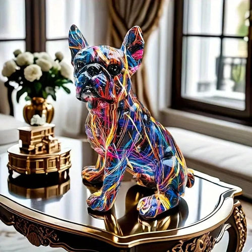 Artistic Bulldog Graffiti Figurine — product detail view