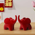 Eclectic Elephant Resin Figurines — product in use