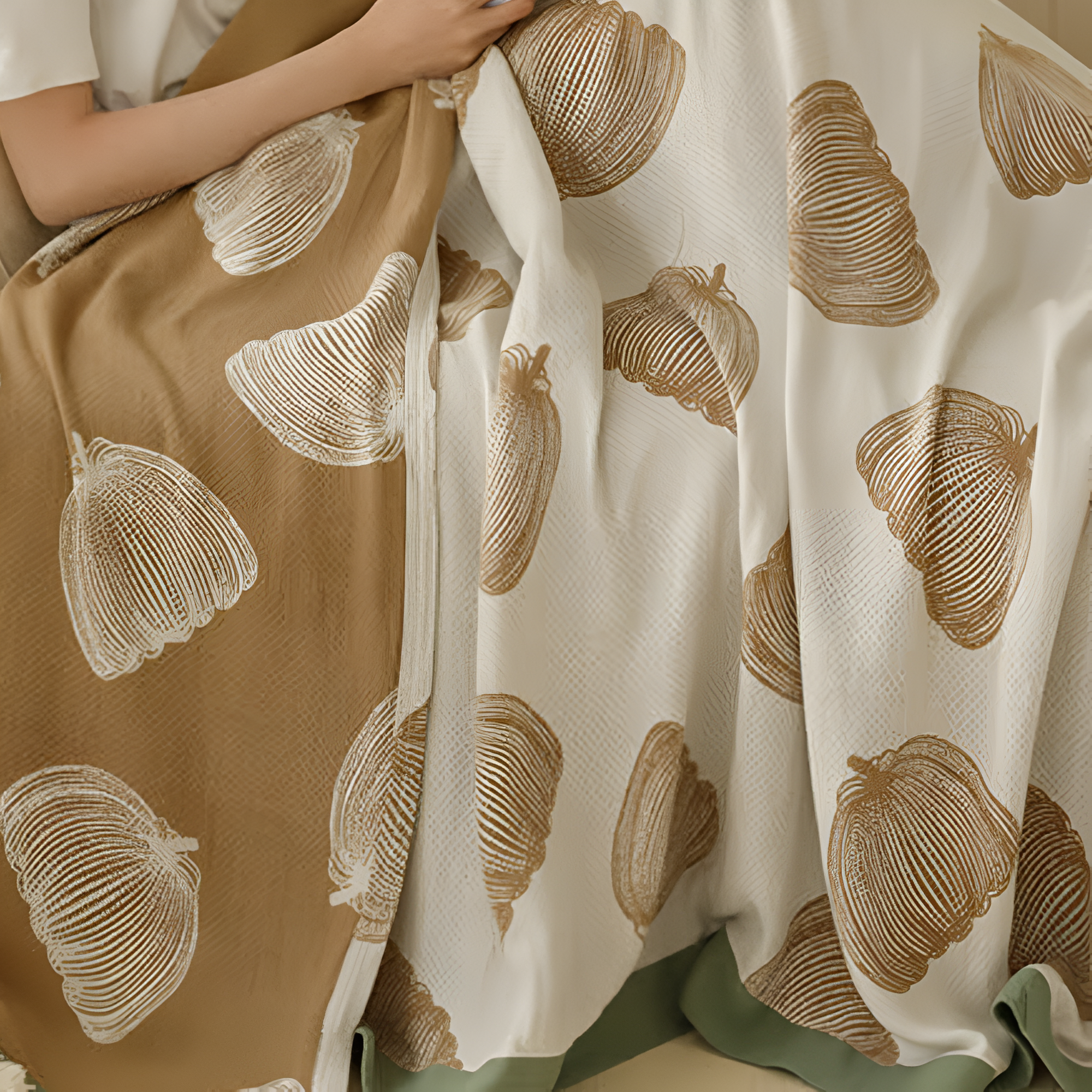 Rural Pumpkin Bamboo Fiber Blanket — product in use