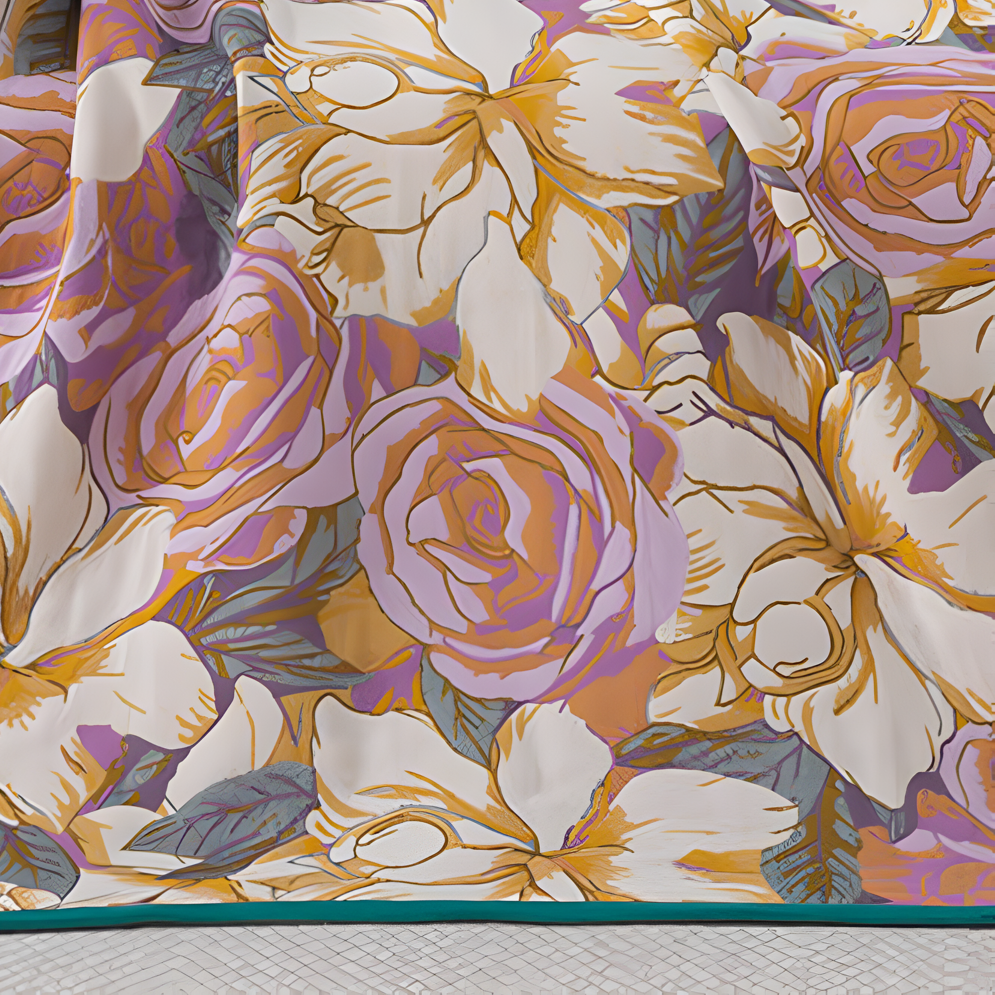 Serene Rose Cotton Bath Towel — product in use